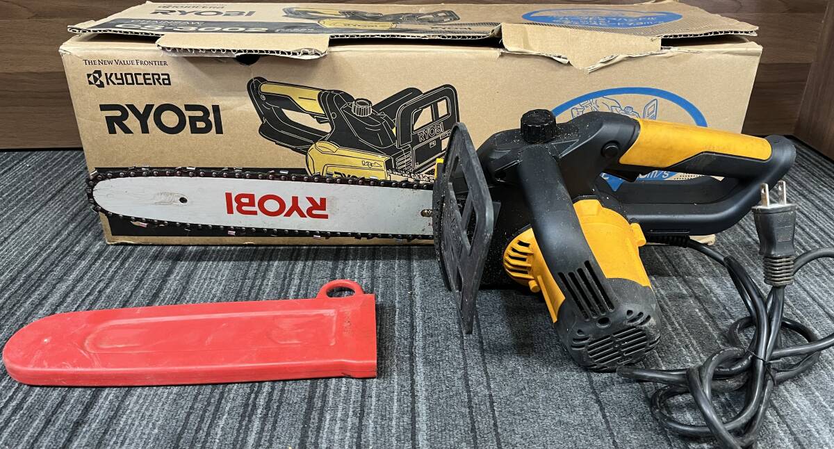 RYOBI リョービ チェンソー CS-3002 KYOCERA キョウセラ 剪定 伐採 切断機 電動工具 保管品 注目99円スタート