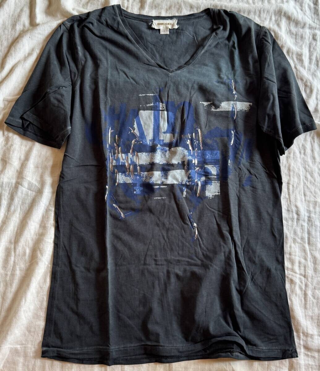 ディーゼル　Tシャツ　シンプル　柄物　中古加工　M プリント