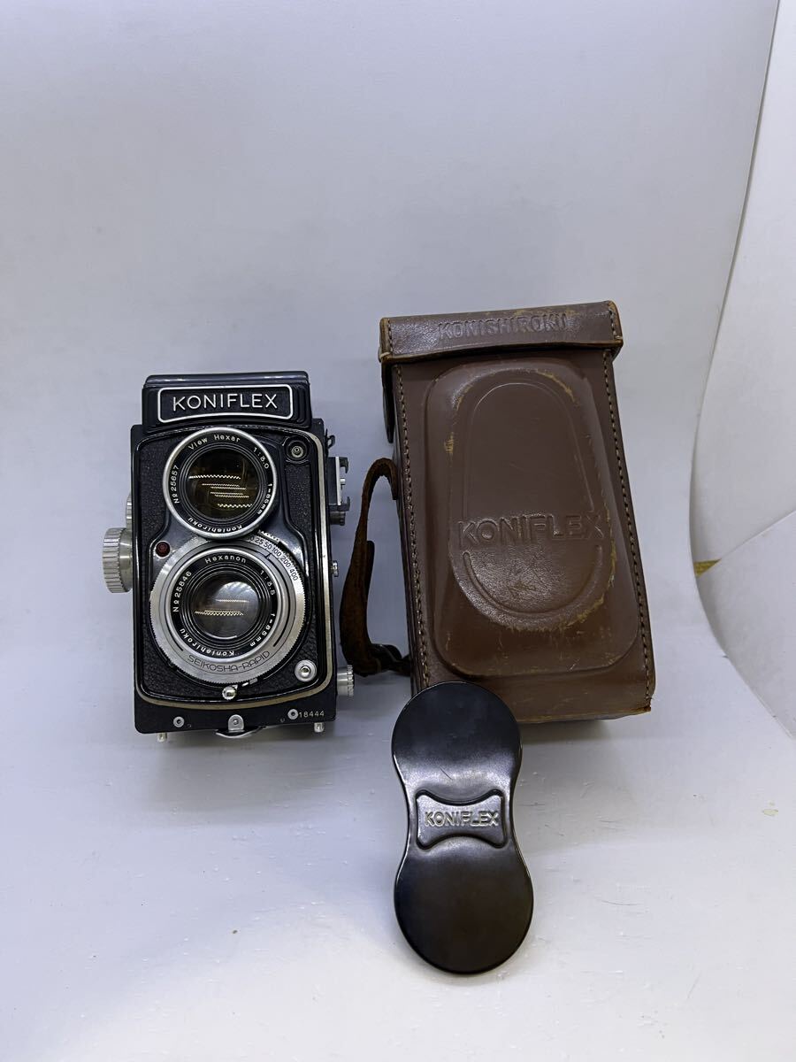 KONIFLEX コニフレックス View Hexer 1:3.0 Hexanon 1:3.5 f=85mm 二眼レフ 純正ケース付き　