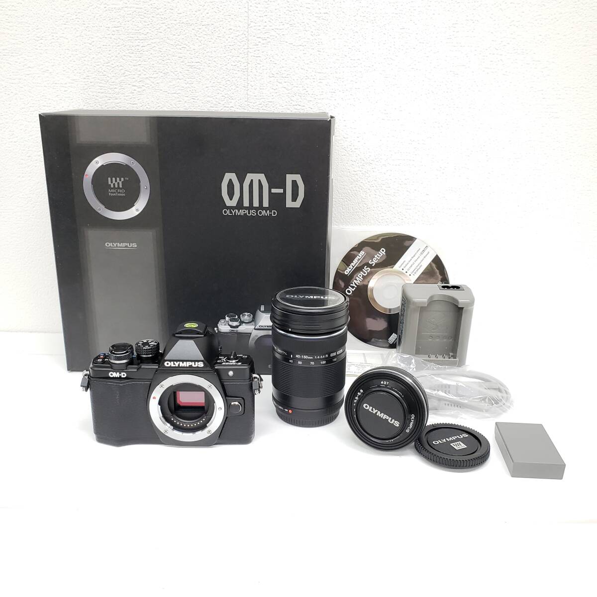 OLYMPUS オリンパス OM-D E-M10 Mark ii ブラック 14-42mm 1:3.5-5.6 40-150mm 1:4-5.6 撮影動作確認済み 詳細動作未確認 現状品