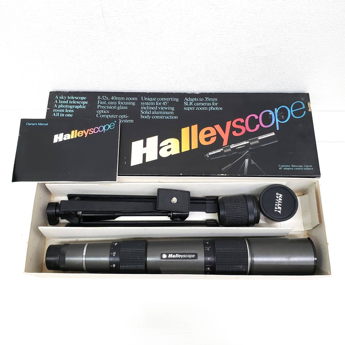 Halleyscope ハーレースコープ HOC 40-B D=40mm 望遠鏡 三脚付 天体望遠鏡 動作未確認 中古品 現状品