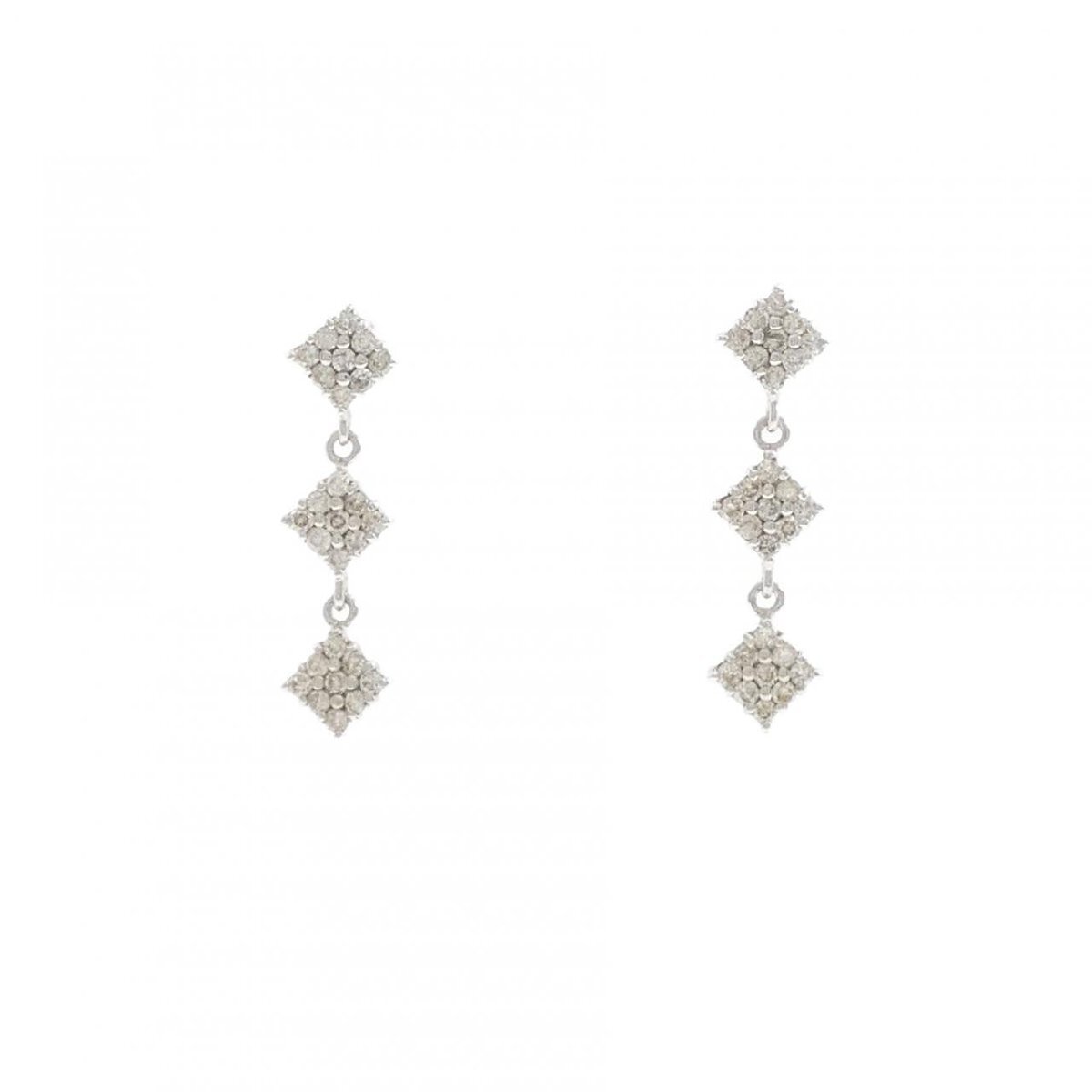 K18WG ダイヤモンド ピアス 0.30CT