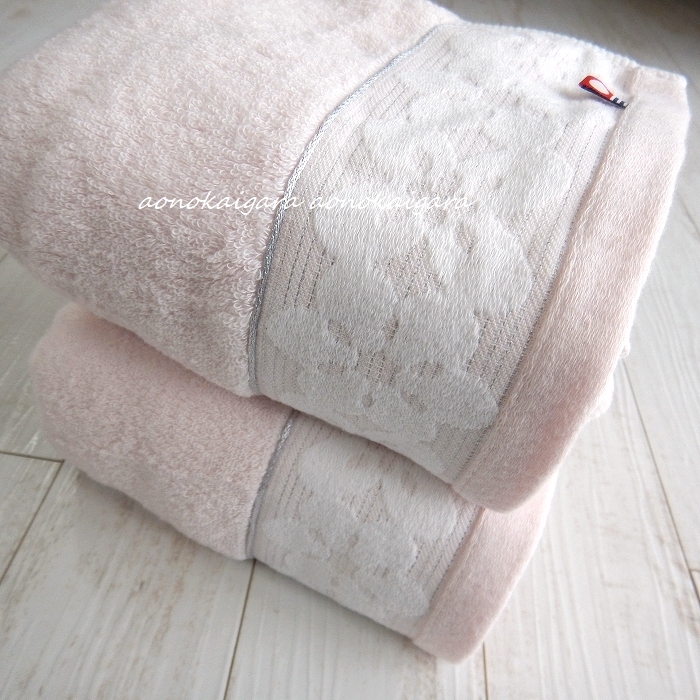 新品●今治タオル●甘撚り●ふわふわ●柔らか●美しい●上品●桜柄●バスタオル２枚●ピンク系