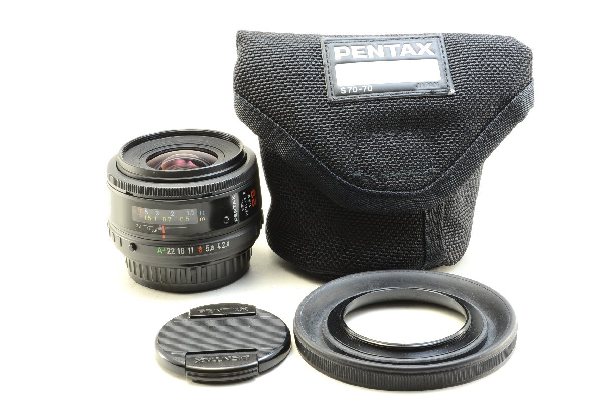 【美品】ペンタックス SMC PENTAX-F 28mm F2.8 / レンズケース・ラバーフード付 #4933