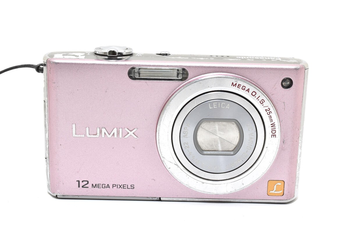 1円〜 美品　Panasonic パナソニック LUMIX　DMC-FX40 コンパクトデジタルカメラ デジカメ ピンク　　　　　G16