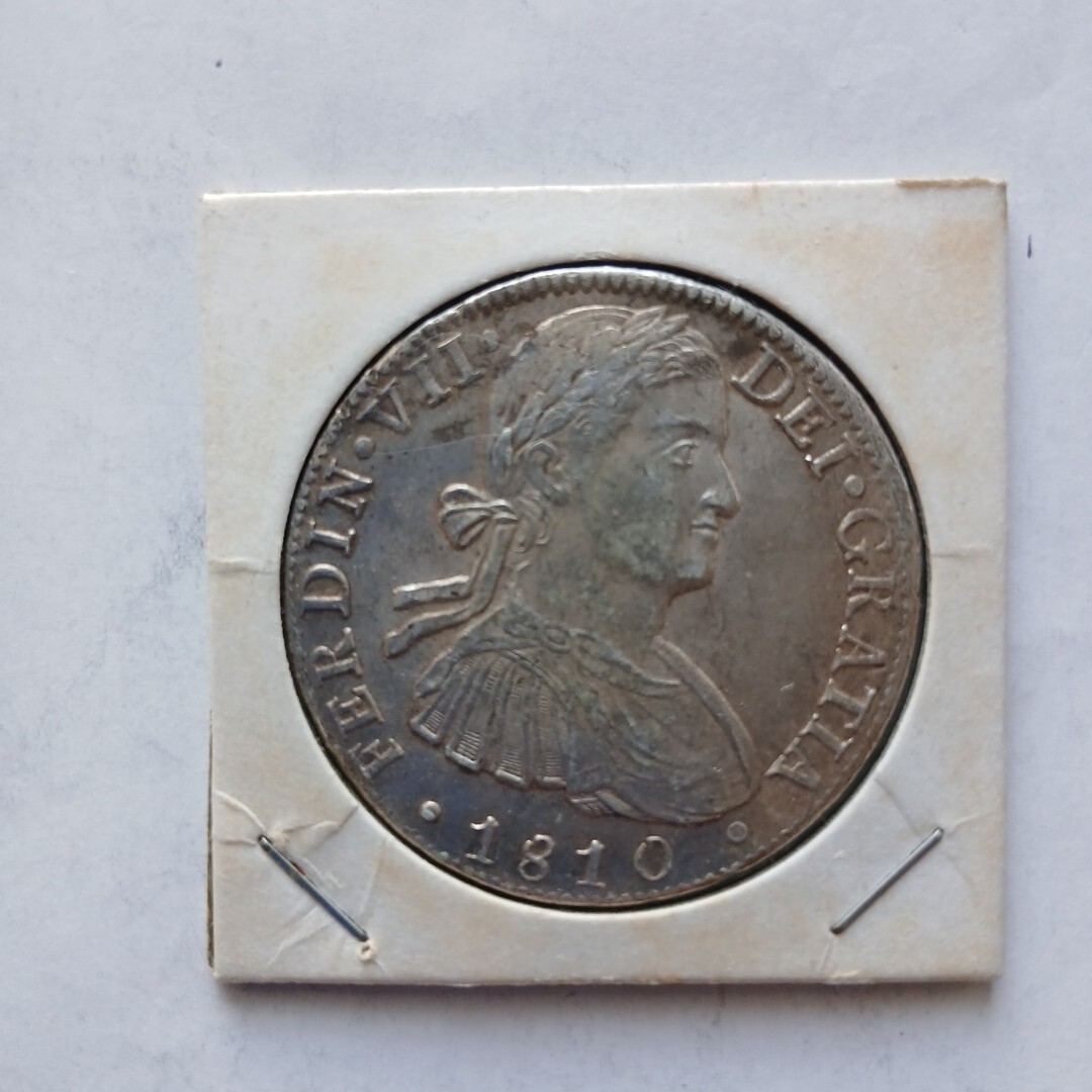 メキシコ　 1810年 フェルディナンド7世 アンティークコイン　８レアル銀貨