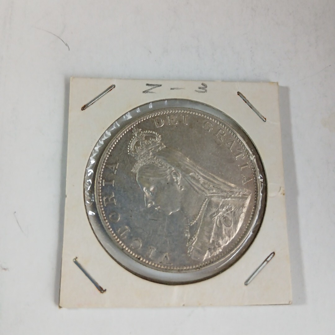 イギリス　ヴィクトリア女王 銀貨 1887年極美以上の状態　素晴らしい！