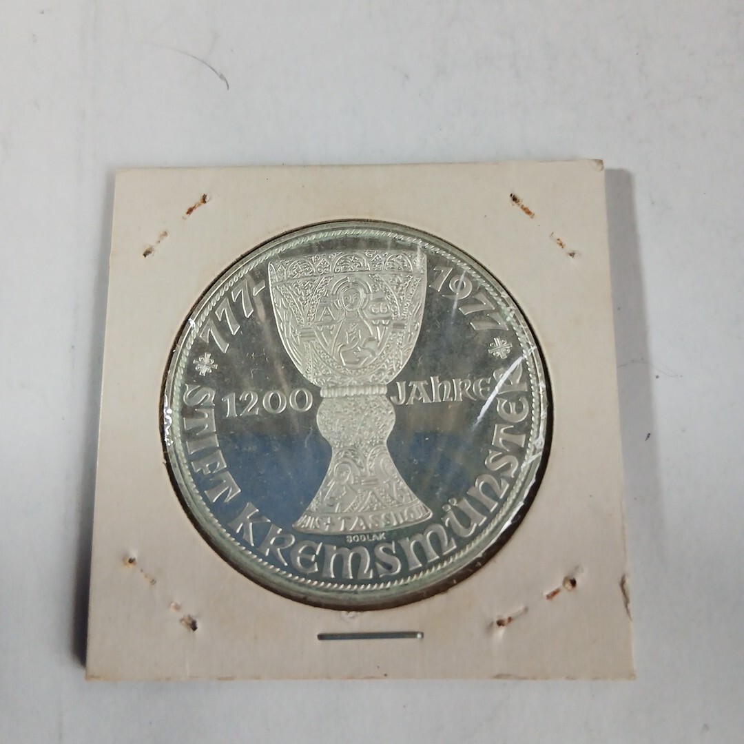 オーストリア 1977年 100シリング 銀貨 クレムスミュンスター修道院 1200周年　　プルーフ