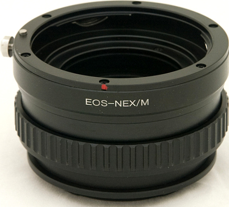 ヘリコイド付 キヤノン Canon EOS/EFマウントレンズ → ソニー SONY NEX Eマウントアダプター 接写～無限遠 マクロ撮影