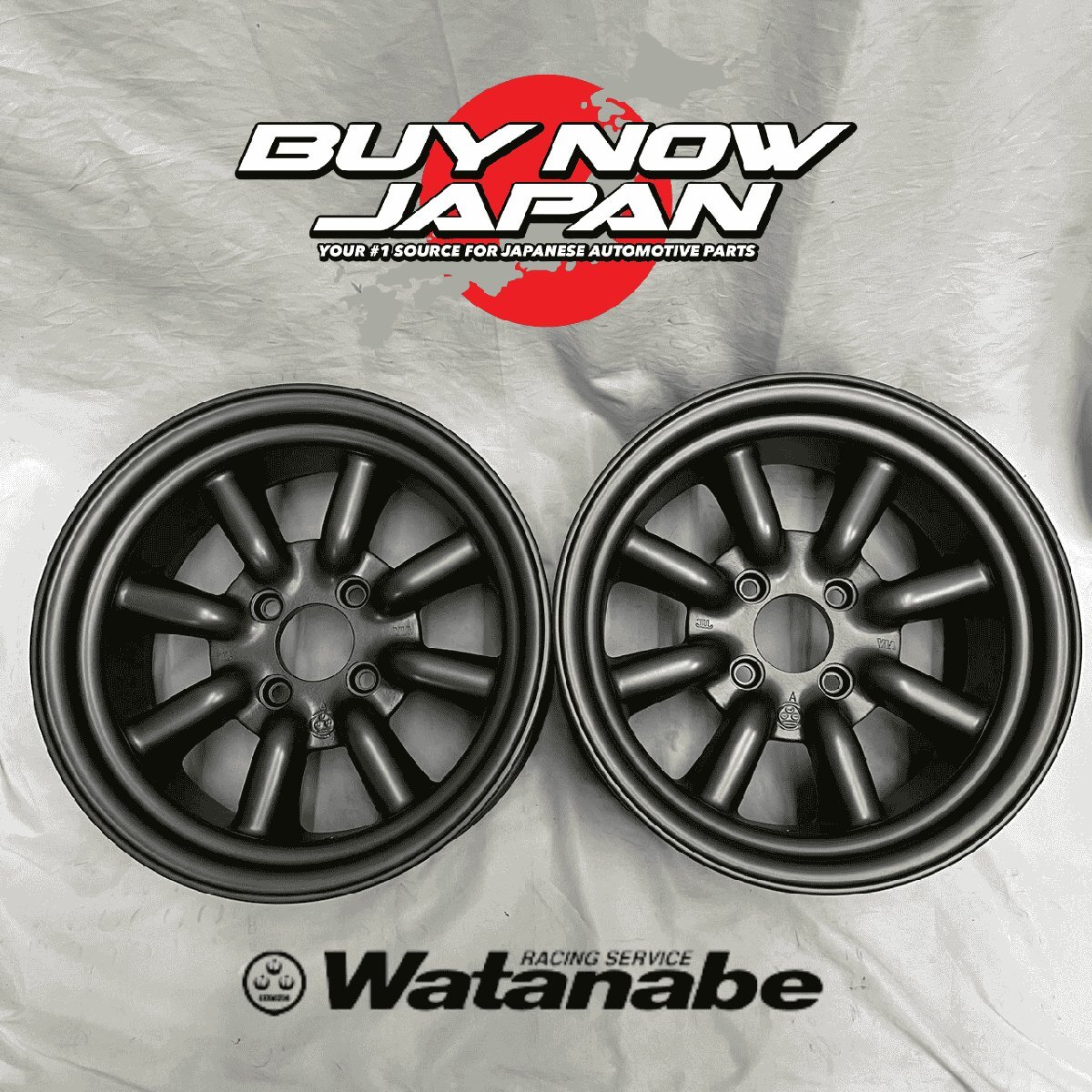 【２本セット 在庫ありの場合即納】RS Watanabe A TYPE 14×7J+3 4H-100 ブラック 2本 / 14インチ ワタナベ アルミホイール