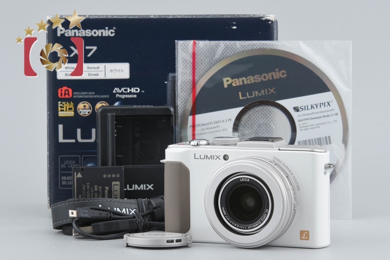 【中古】Panasonic パナソニック LUMIX DMC-LX7 ホワイト コンパクトデジタルカメラ 元箱付き