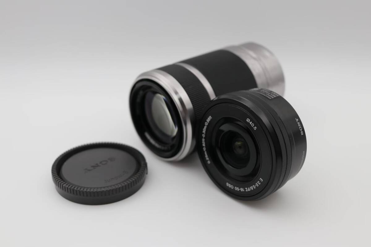 【SONY】E 16-50mm F3.5-5.6 PZ OSS SELP1650 + E 55-210mm F4.5-6.3 SEL55210 ソニー 管 : M51975198