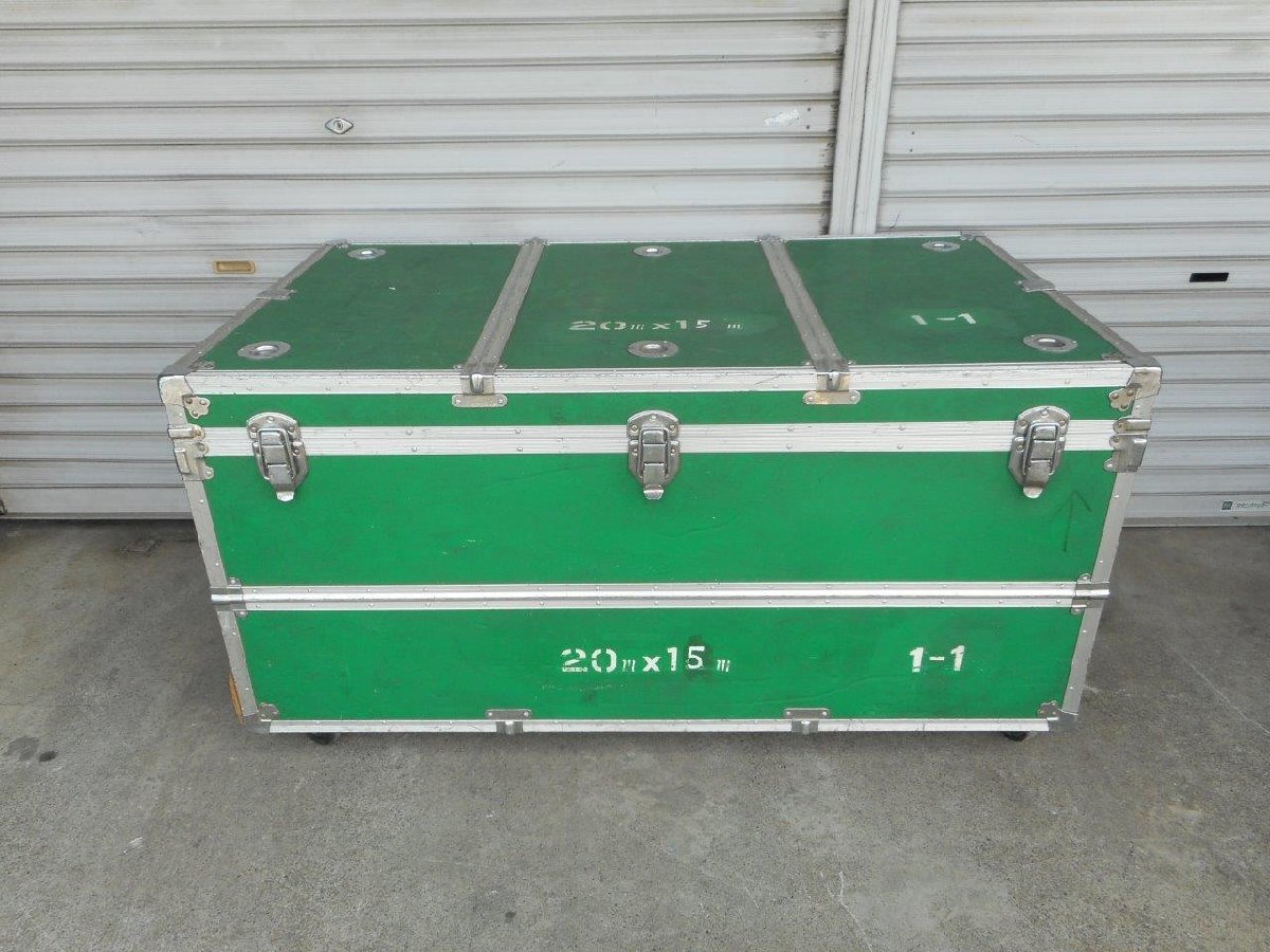 ◎メーカー不明・機器輸送ハードケース トランクタイプ キャスター付き・大型機材ケース/フライトケース◎［HC797]