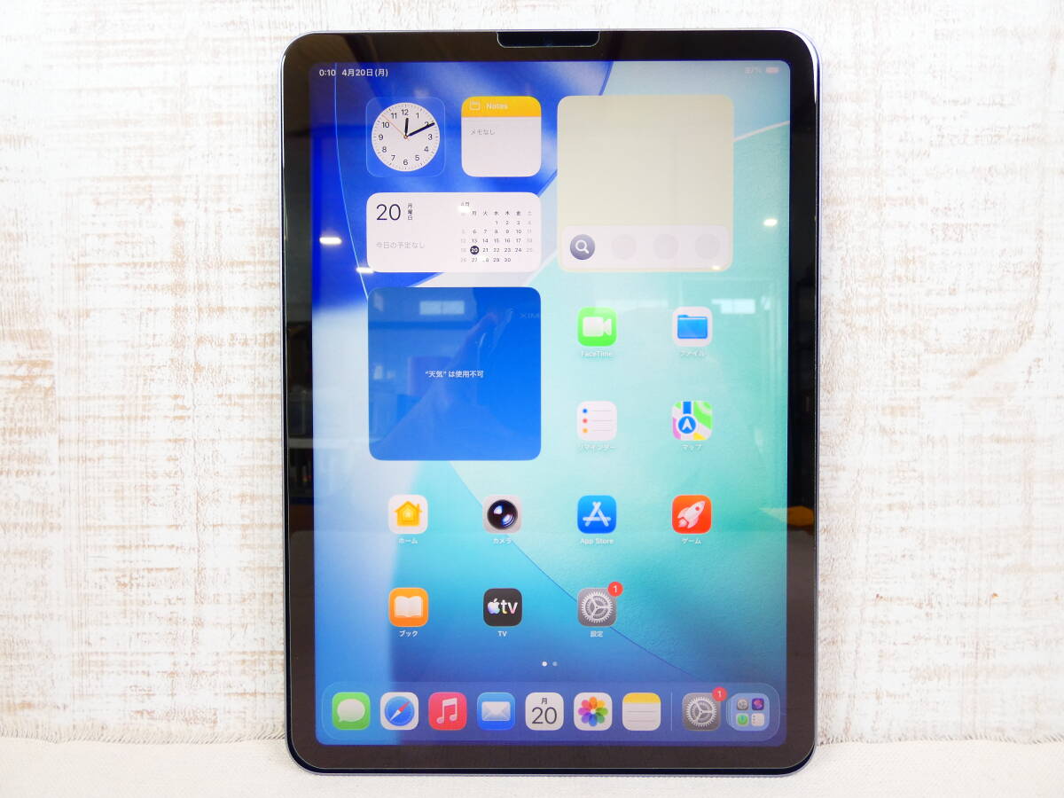 S) Apple iPad Air 第5世代 64GB MME23J/A A2588 パープル Wi-Fiモデル @60 (3)
