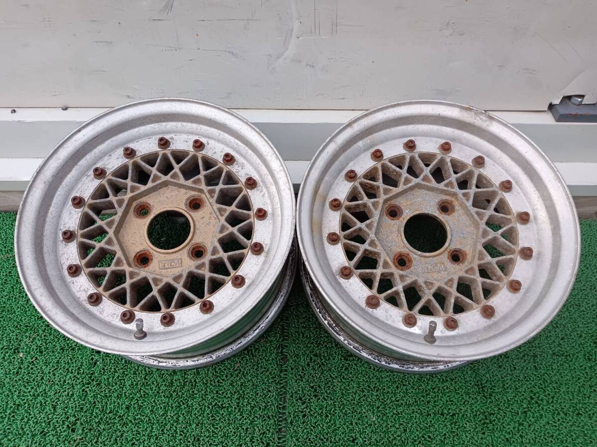 ★希少品★当時物 RAYS VOLK RACING 14(手計測)×6.5J(手計測) +10(手計測) 4H-114.3 2本セット 旧車等