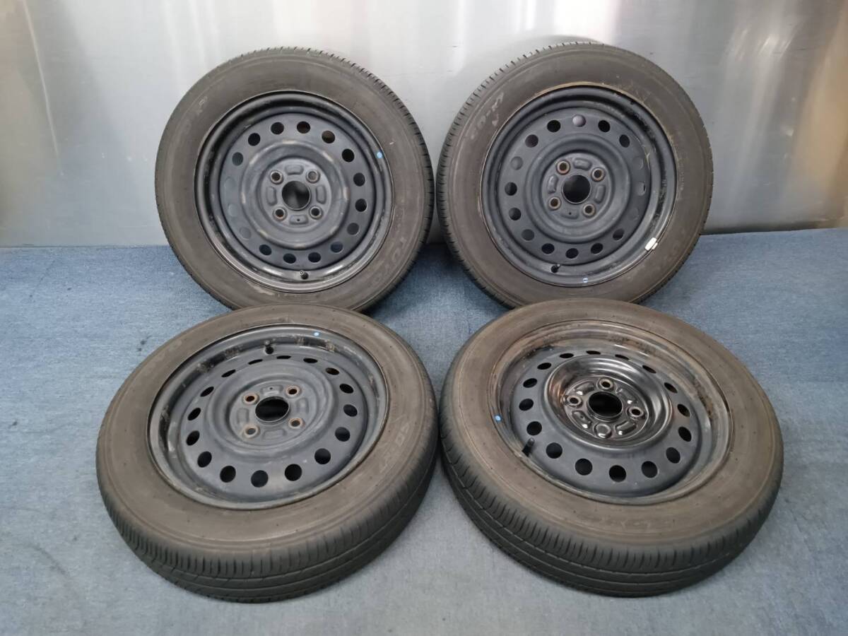 ★8-8.5分山★22年製★ トーヨーSD-K7 155/65R14　スチールホイール 14×4.5J 4H-100 4本セット 軽自動車等　K578