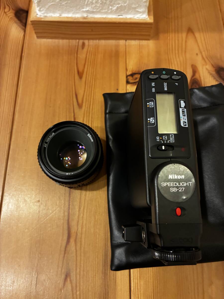 【動作確認済】Nikon 50mm F1.8 単焦点レンズ + SB-27 ストロボ 2点セット