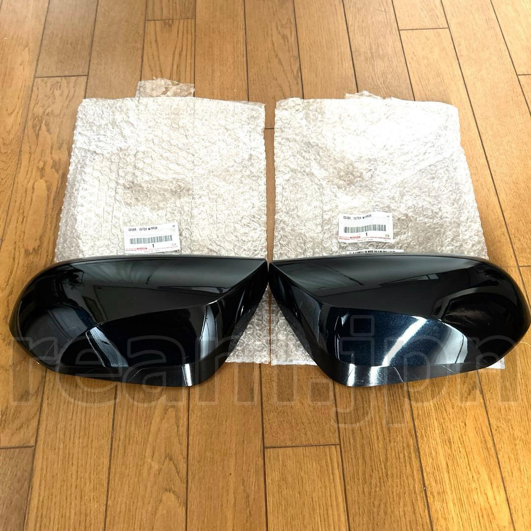 新品 トヨタ純正 50 プリウス ZVW50 ZVW51 ZVW55 PHV ZVW52 GR ドアミラーカバー サイドミラーカバー ミラー カバー ブラック 黒 JDM PRIUS
