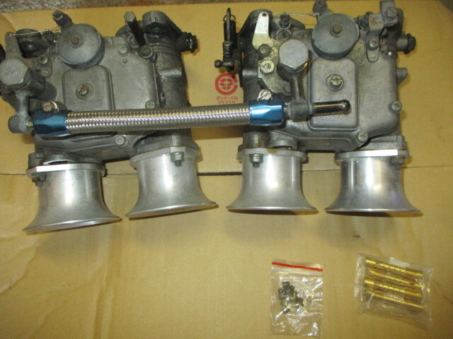 ソレックス44・4型・SOLEX　当時物　ファンネル付き　2基　検）旧車　510　サニトラ　L4・L16型・ハコスカ・S30Z・SR311