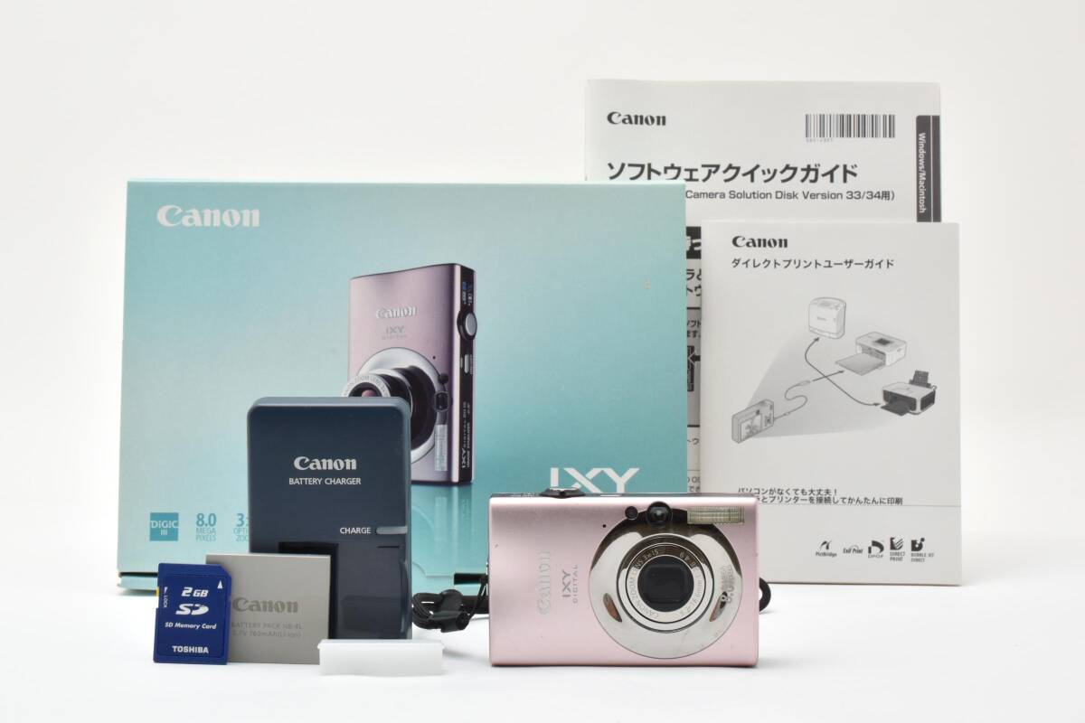 ★元箱付 良品 完動品★ Canon キヤノン IXY DIGITAL 20 IS ピンク