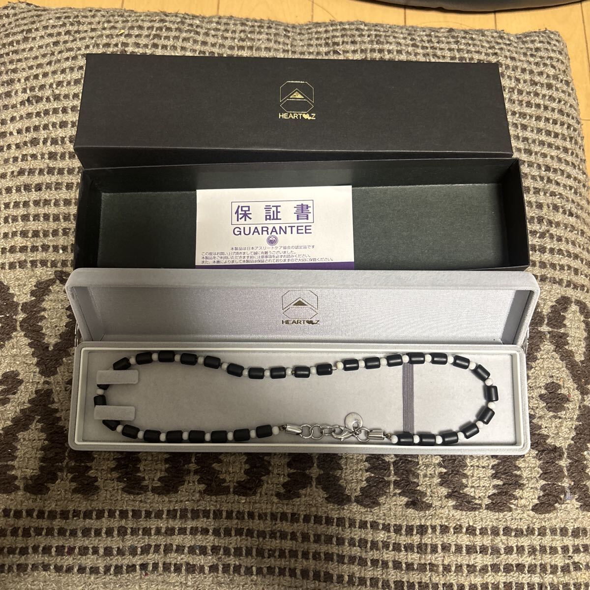☆HEARTネックレス43cm ハーツ加工　陸上　駅伝　マラソン　　　疲労回復　自己治癒力　持久系スポーツ
