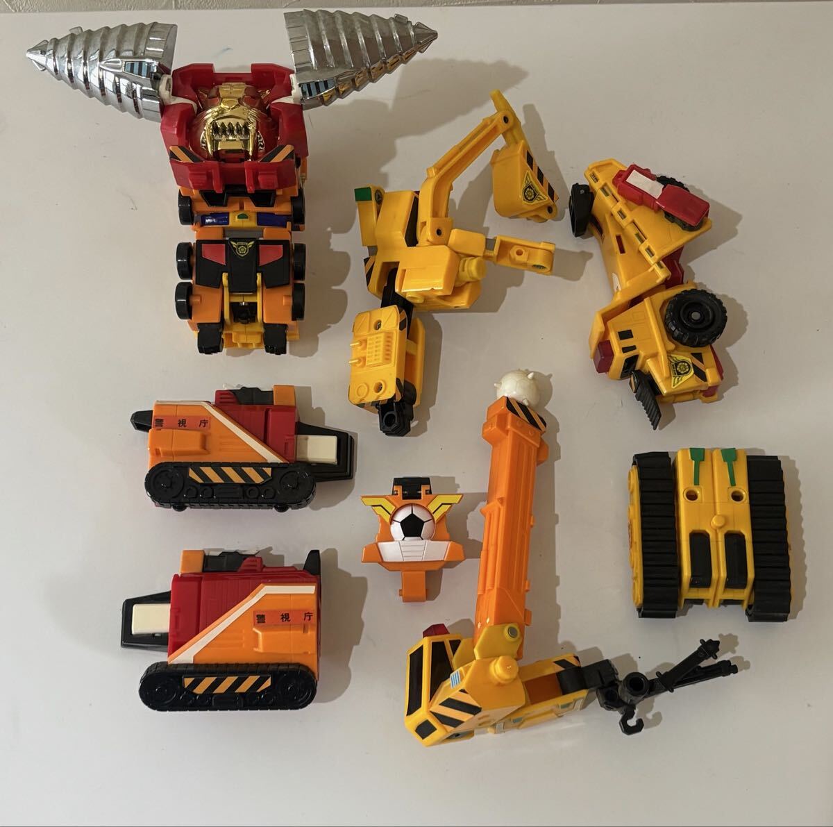 60茶箱　3.31 4.8 当時物玩具　部品取り現状　ジャンク　No.51 お36 勇者警察ジェイデッカー　