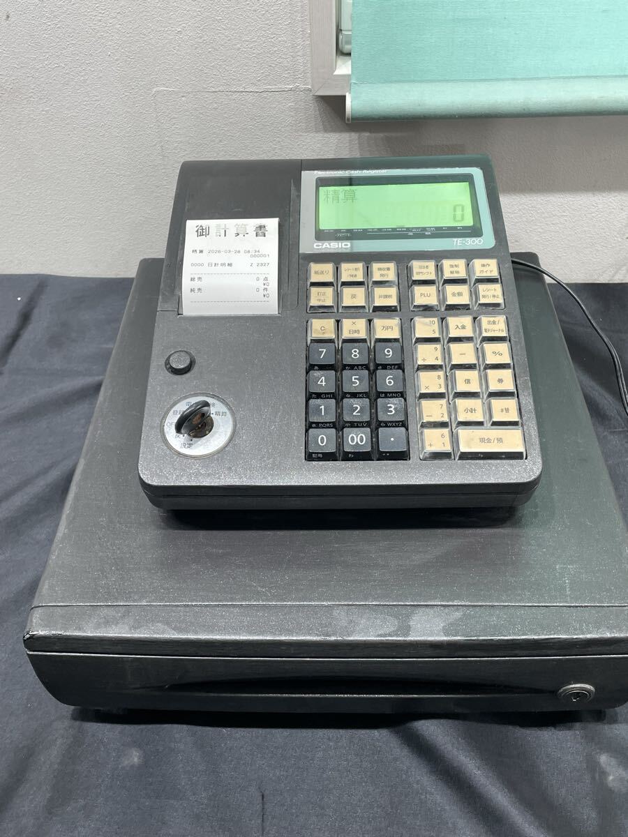 140.3.27.4.3 CASIO カシオ 電子レジスターTE-300 通電確認品