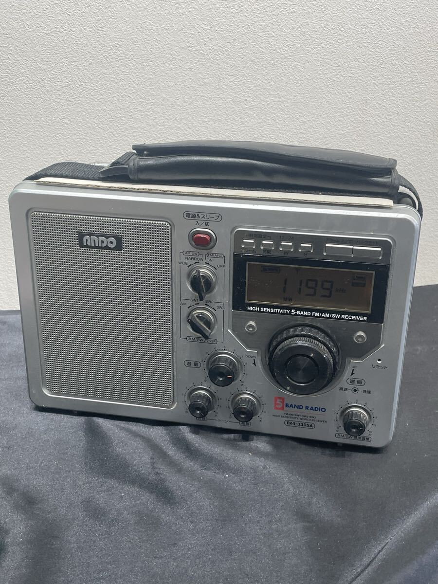 100.3.信、4.7 No.38.お49 簡単動作確認品　BAND RADIO ER4-330SA 5バンドラジオ　ANDO