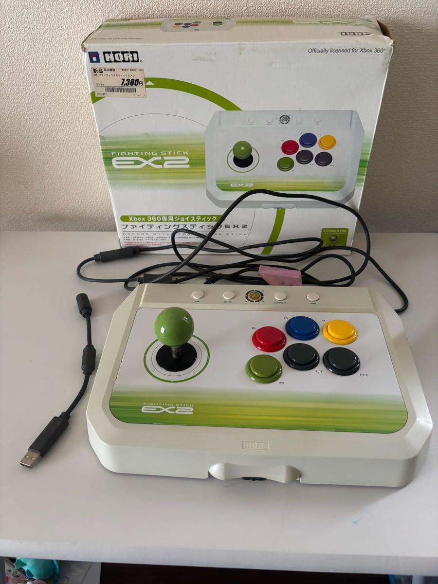 80.3/ふ　4.15 で HORI STICK アーケードスティック EX2 HX3-07 未確認ジャンク　外箱付き　お42.No.22