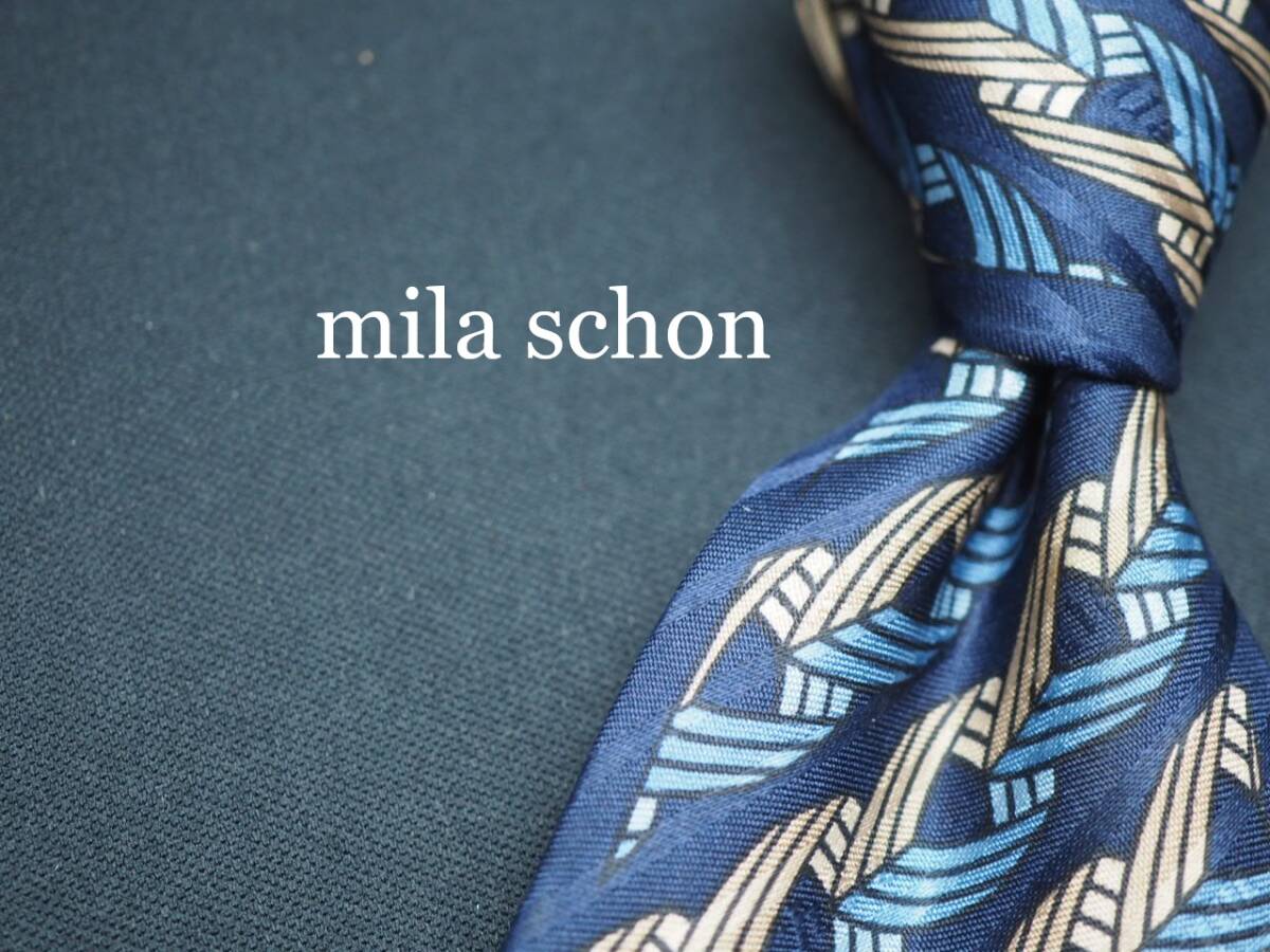 美品【Mila Schon ミラショーン】 I 1448 SILK ブランド ネクタイ 古着 良品 転売 仕入