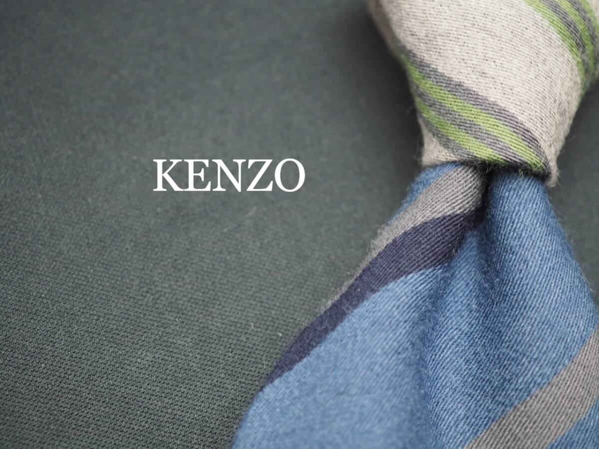 美品【KENZO ケンゾー】 I 1496 WOOL SILK ブランド ネクタイ 古着 良品 転売 仕入