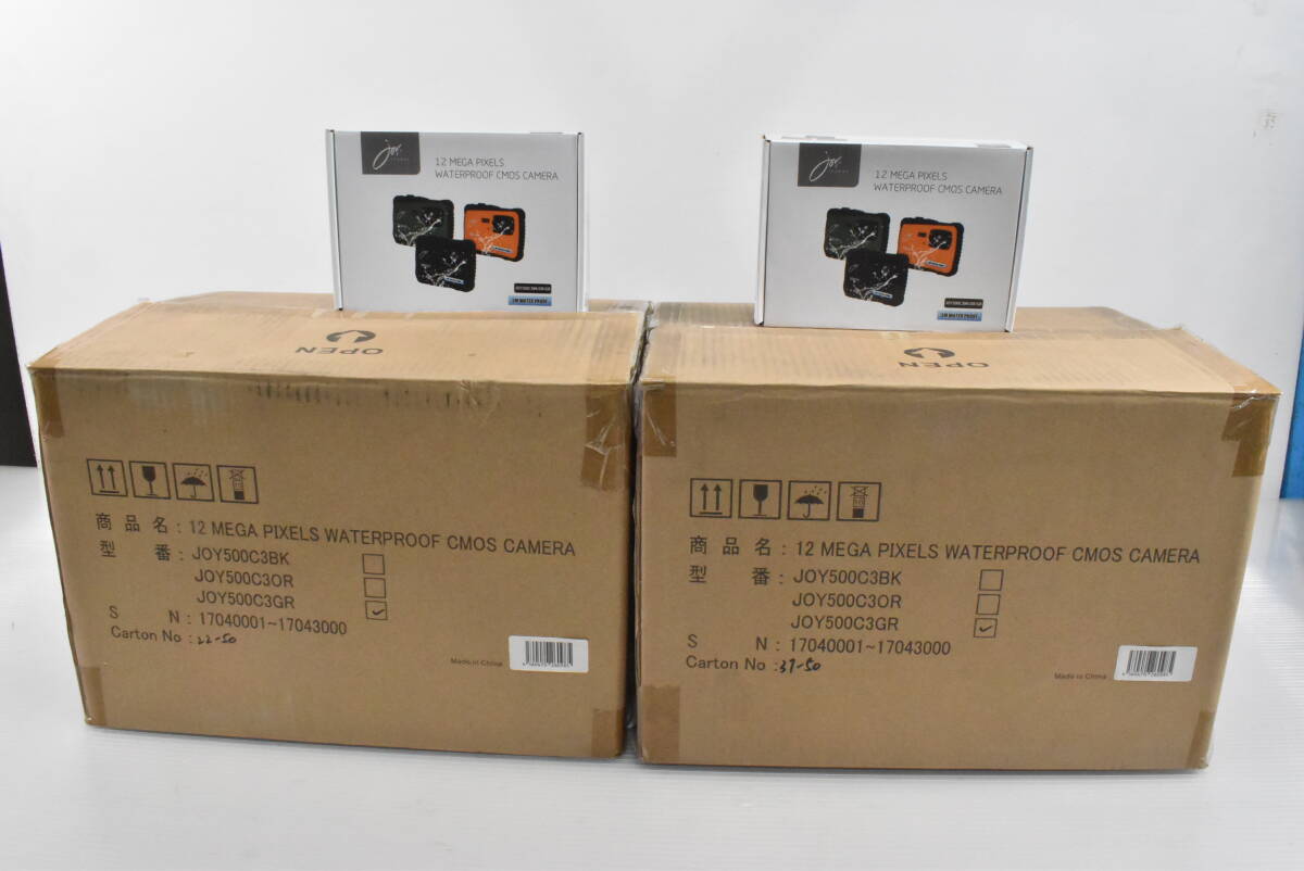 1円～/未使用品★電池・ポーチ抜き ジョワイユ JOYEUX 12MEGA PIXELS CMOS 防水カメラ 40点セット まとめ売り JOY500C3GR R917