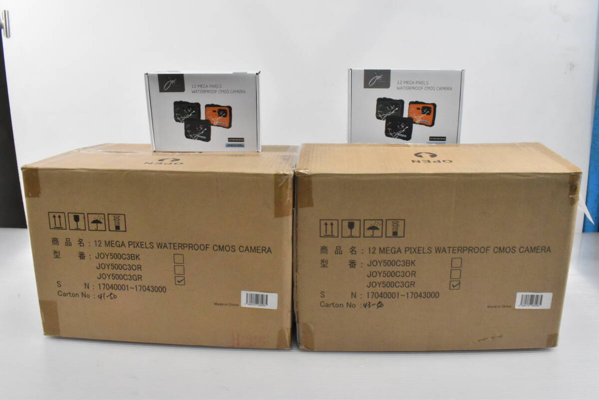 1円～/未使用品★電池・ポーチ抜き ジョワイユ JOYEUX 12MEGA PIXELS CMOS 防水カメラ 40点セット まとめ売り JOY500C3GR R918