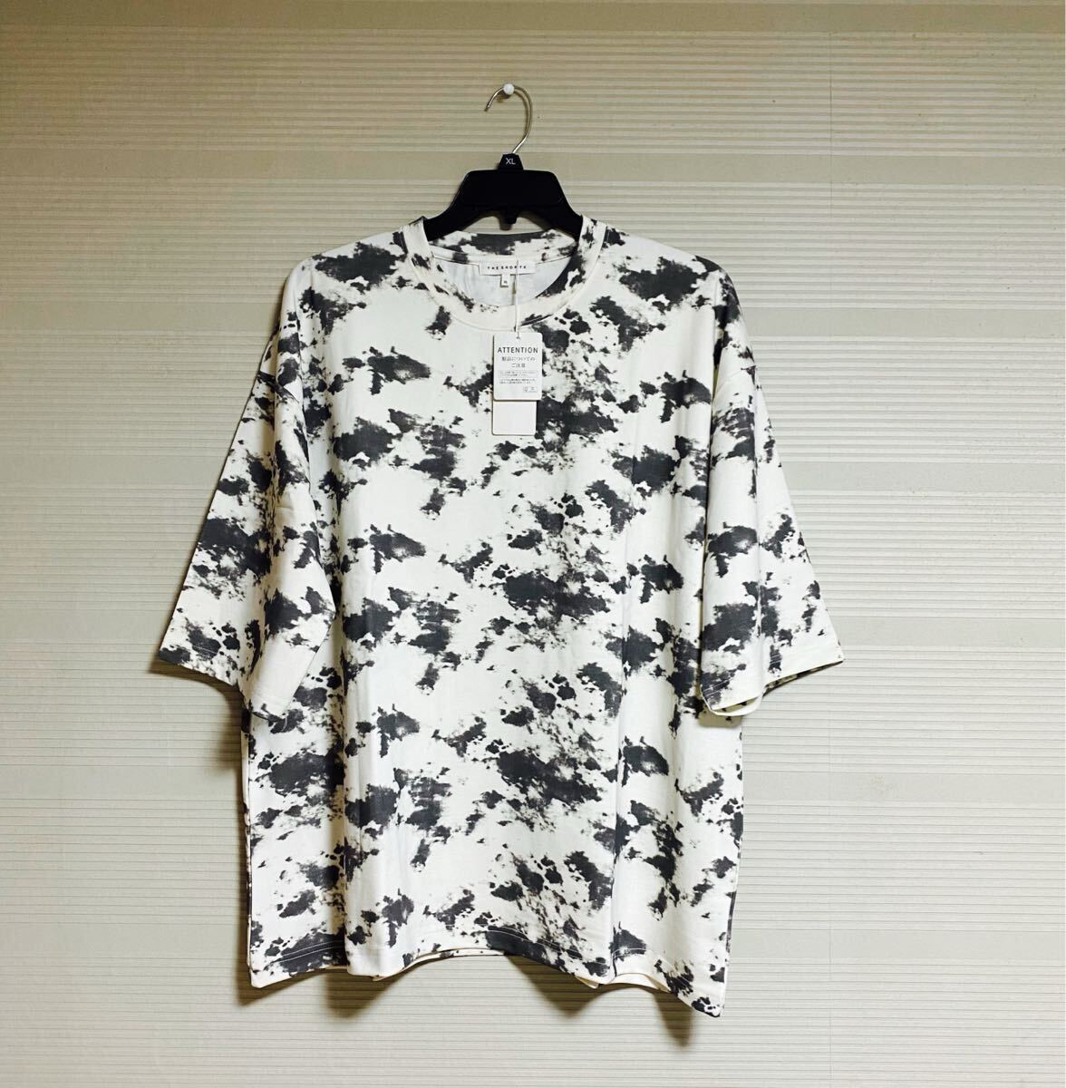 新品 正規品 TK タケオキクチ メンズ Tシャツ タイダイ スプラッシュ 白黒 XL