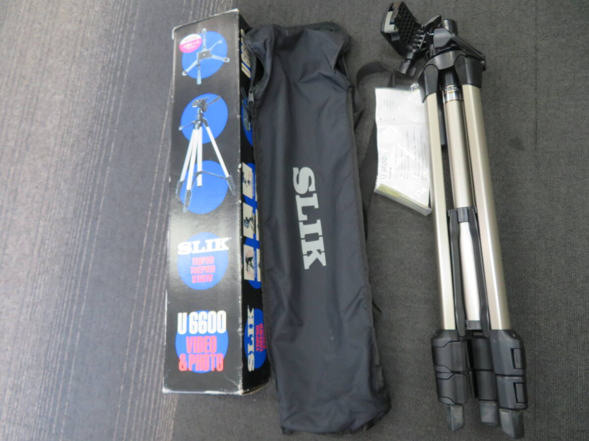スリック　3段三脚　U6600　ケース付　Slik