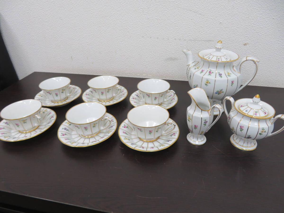 フュルステンベルク　ティーセット　コーヒー　ポット　クリーマー　シュガーポット　カップ＆ソーサー　6客セット　美品　Forstenberg