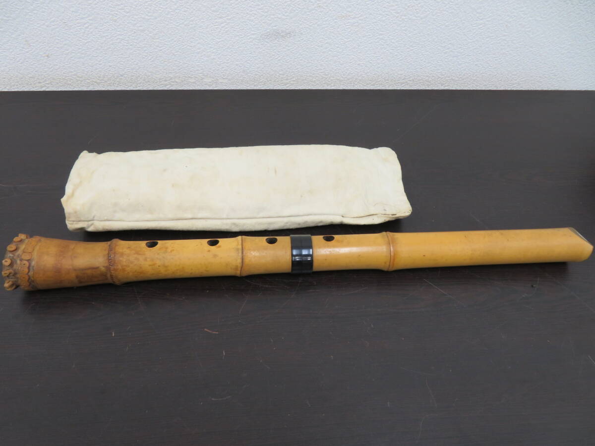 尺八　松月　銘　二本繋ぎ　長さ56ｃｍ　和楽器