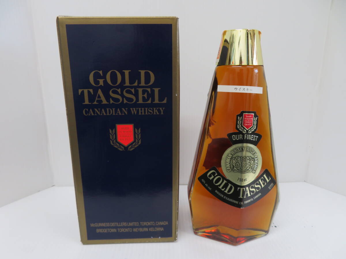 ゴールドタッセル　カナディアンウイスキー　1986　未開栓　750ｍｌ　40％　箱付　Gold Tassel　　　　　　　　255