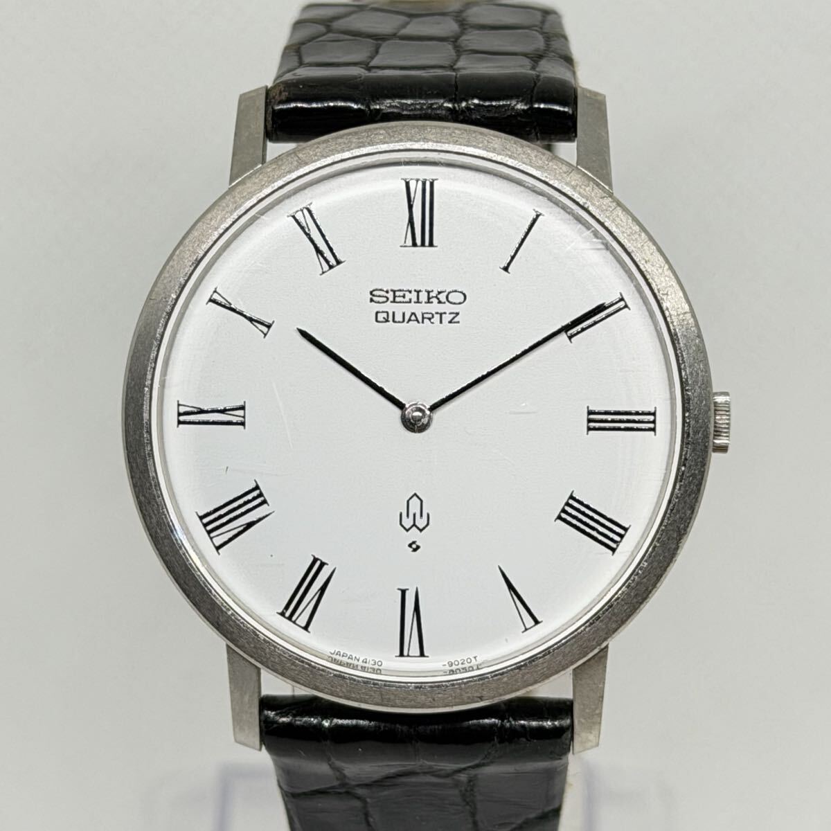 ■2 SEIKO QUARTZ セイコー クォーツ ラウンド 腕時計 メンズ 4130-9001