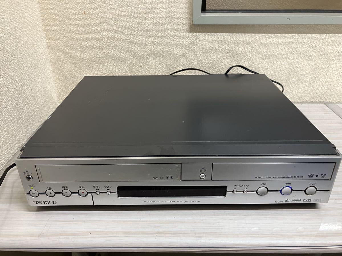 〒45 TOSHIBA VTR一体型HDD＆ DVDビデオレコーダー AK-V100 東芝