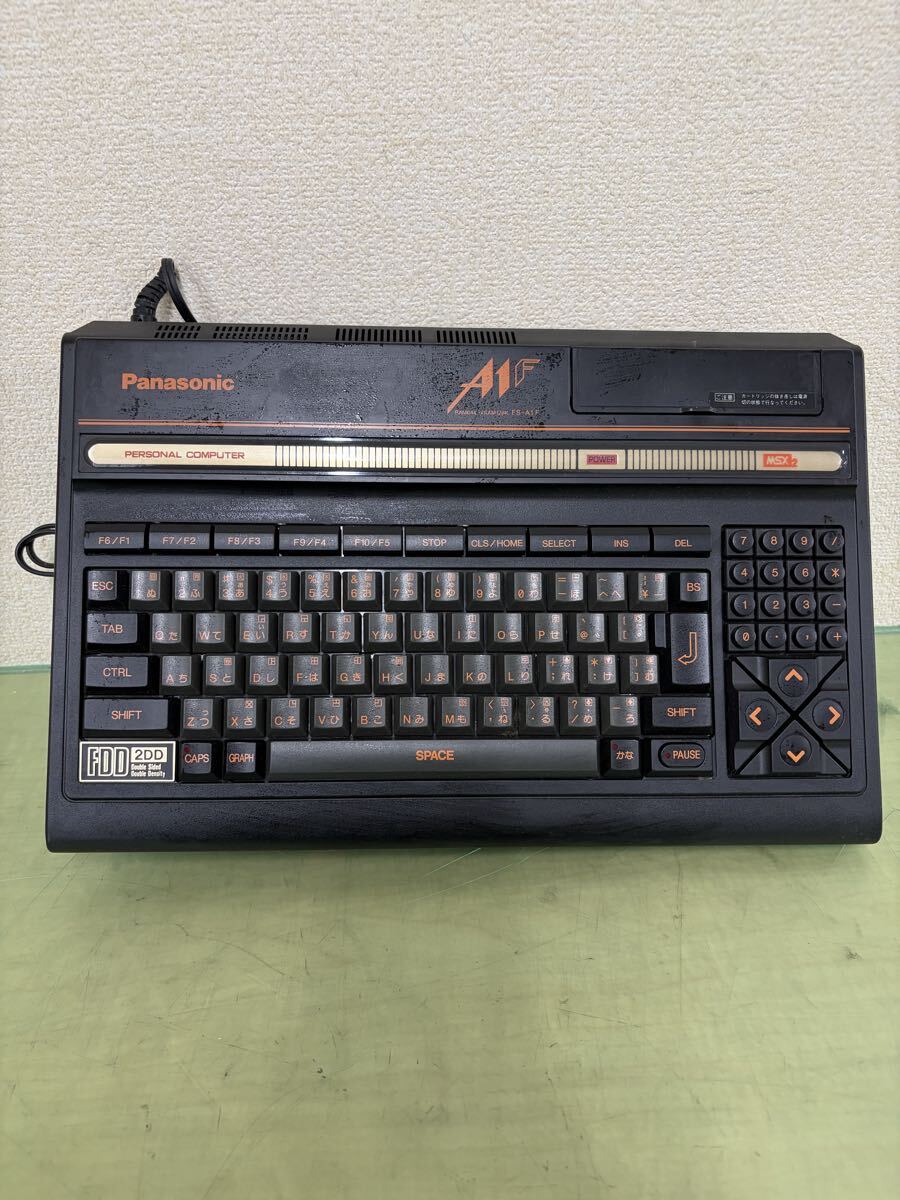 $ 2 Panasonic FS-A1F パナソニック パーソナルコンピュータ パーソナルコンピューター FS-A1 昭和レトロ　通電確認済み　MSX2