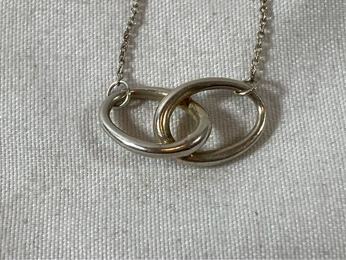 ③ Tiffany & Co. ティファニー　ダブルループ　ネックレス　925 【03211】