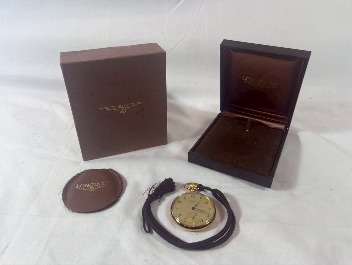 ③ Longines ロンジン　懐中時計　スモールセコンド　手巻き　稼働品　【03216】