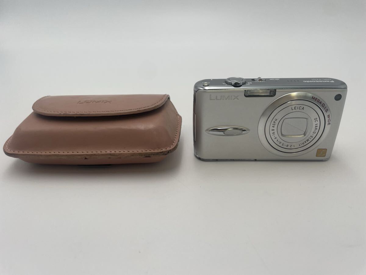 Y【500円スタート】 Panasonic LUMIX DMC-FX01 コンパクトデジタルカメラ パナソニック ルミックス デジカメ シルバーカラー ケース付き