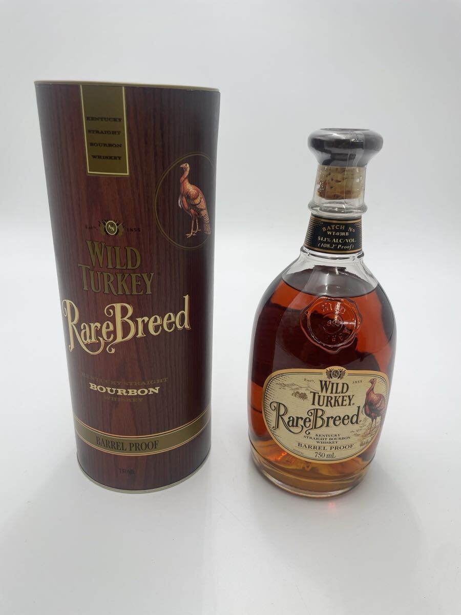 Y【500円スタート】WILD TURKEY ワイルドターキー Rare Breed レアブリード 750ml 未開封品 バーボン ウイスキー バレルプルーフ 箱付