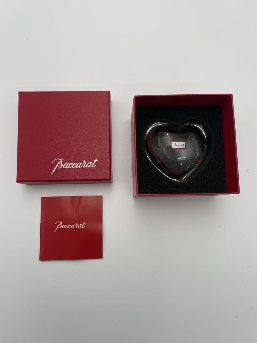 Y1 【500円スタート】 Baccarat バカラ ハート クリスタル クリスタルガラス オブジェ 置物 インテリア