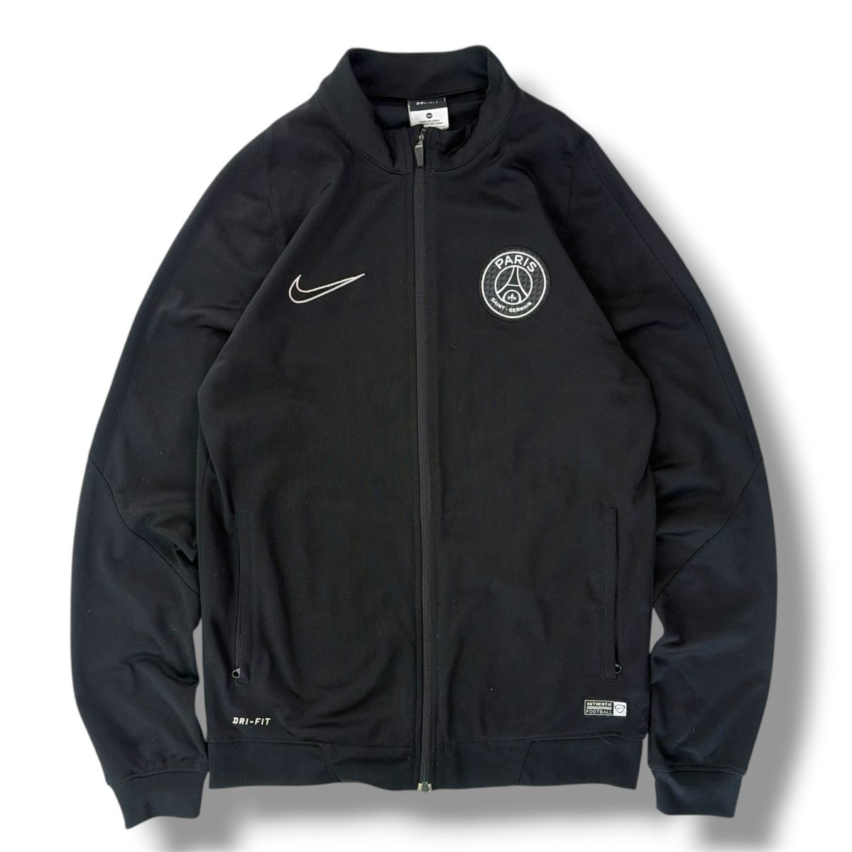 国内正規★NIKE パリサンジェルマン ロゴ刺繍 ワッペン ジップアップ ジャージ Mサイズ サッカー ユニフォーム PSG PARIS SAINT GERMAIN
