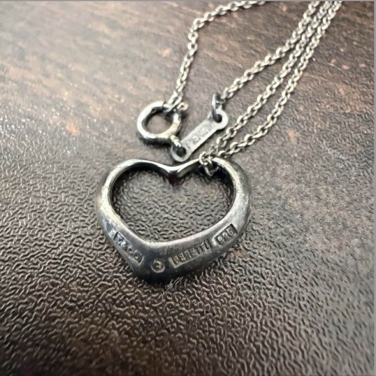 RT33 TIFFANY&Co. ティファニー オープンハート ネックレス ペレッティ SV925 シルバー アクセサリー