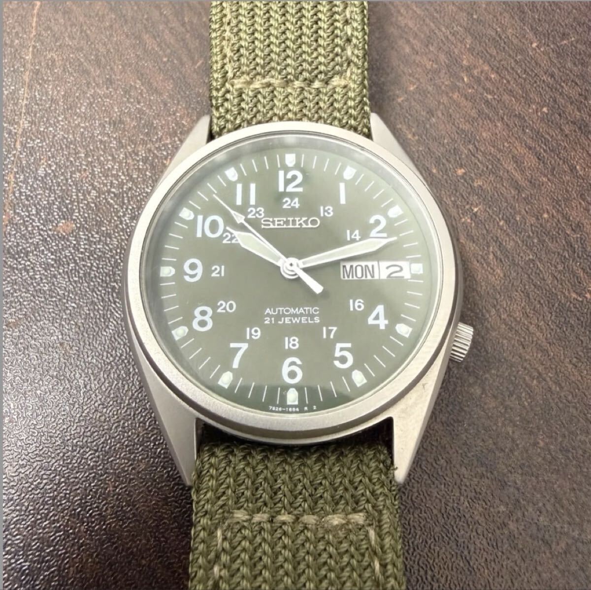 RT34 SEIKO 7S26-00D0 自動巻き ミリタリーウォッチ 裏スケルトン 腕時計 動作品