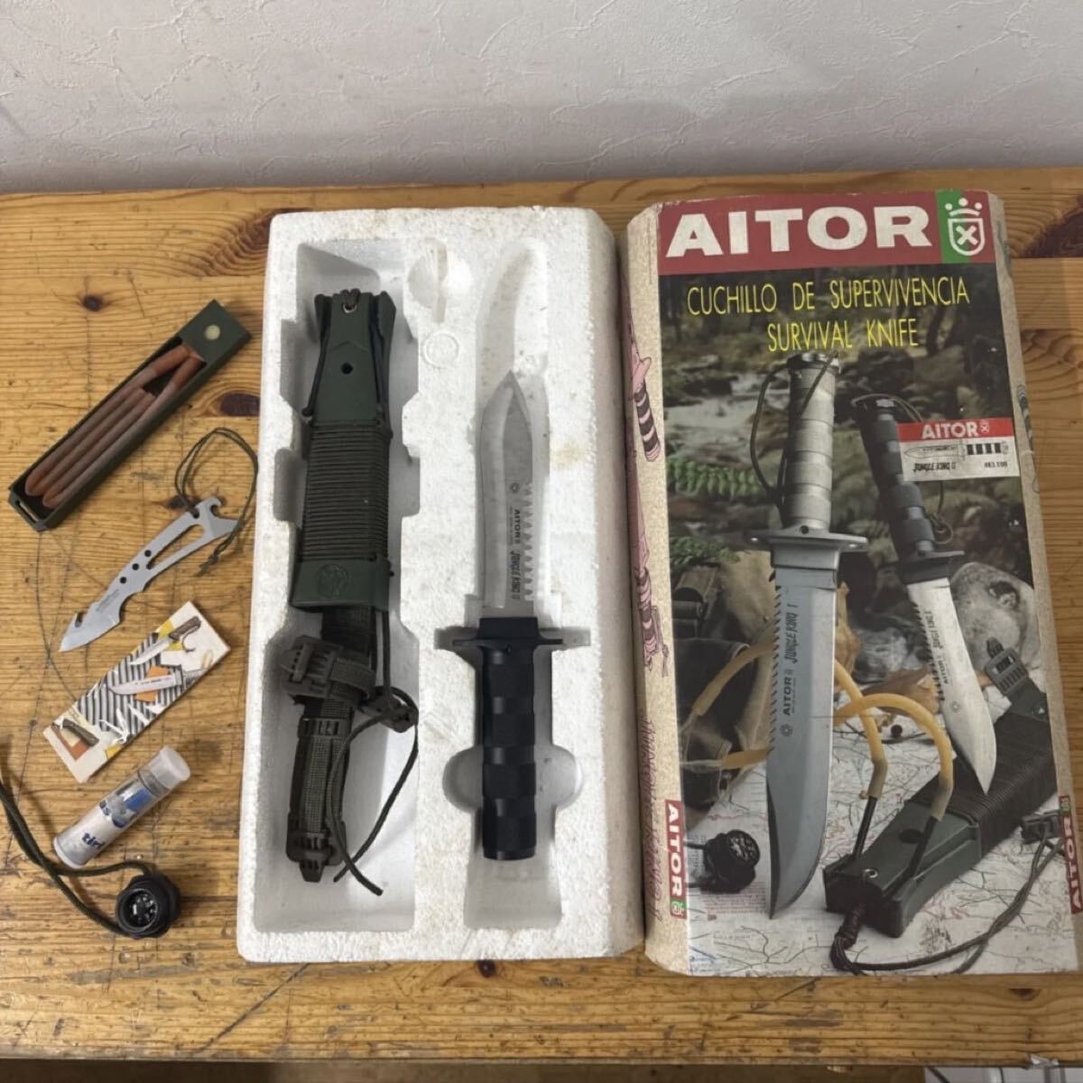 RN83 AITOR Jungle King2 アイトール ジャングルキング サバイバルナイフ ミリタリー アウトドア 当時物 保管品 現状品